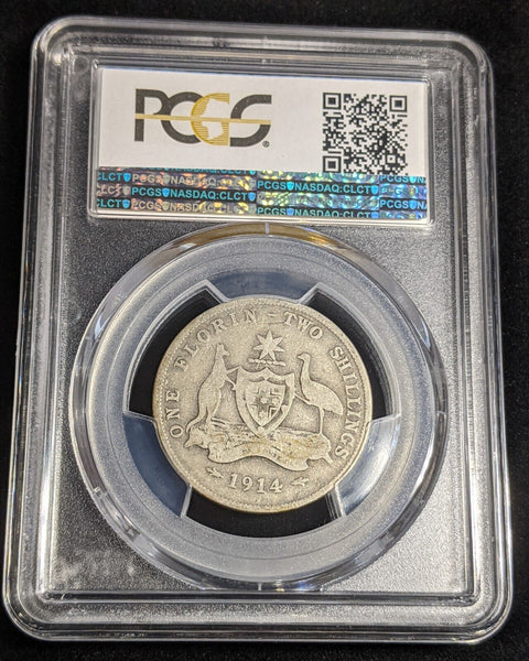 1914 Florin 2/- Australia PCGS G04 GOOD #2906