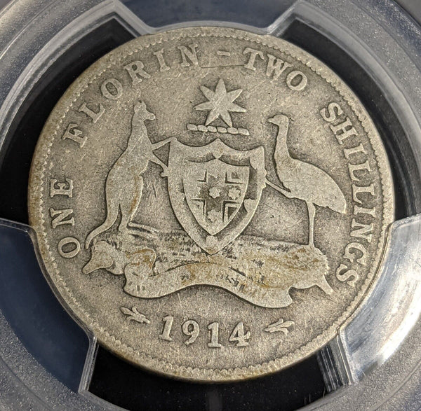 1914 Florin 2/- Australia PCGS G04 GOOD #2906