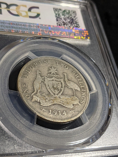 1914 Florin 2/- Australia PCGS G04 GOOD #2906