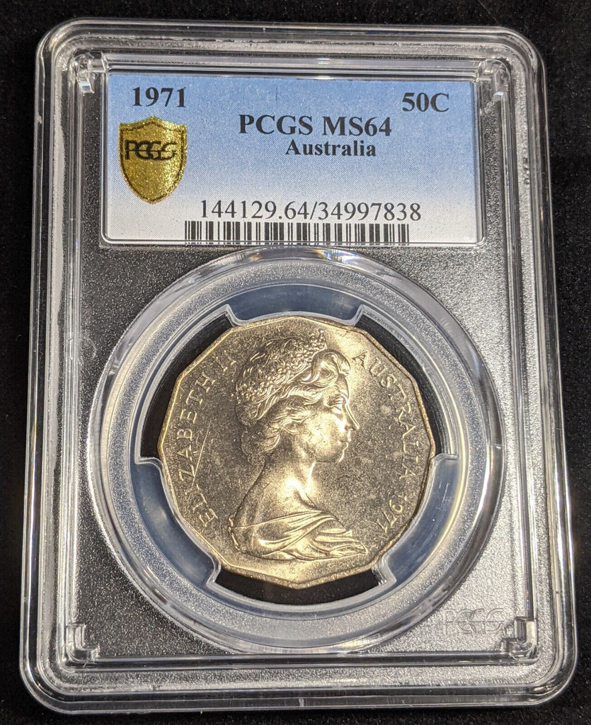 1971 Fifty Cent 50c Australia PCGS MS64 GEM UNC 2911