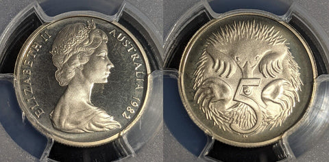 1982 Proof Five Cent 5c Australia PCGS PR68DCAM FDC UNC #2916