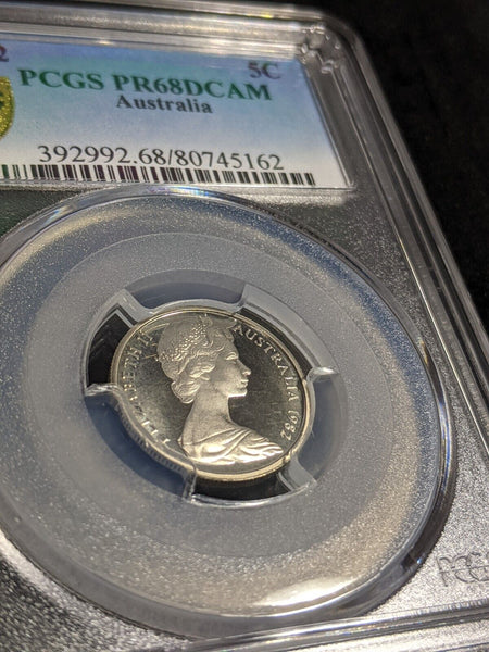 1982 Proof Five Cent 5c Australia PCGS PR68DCAM FDC UNC #2916