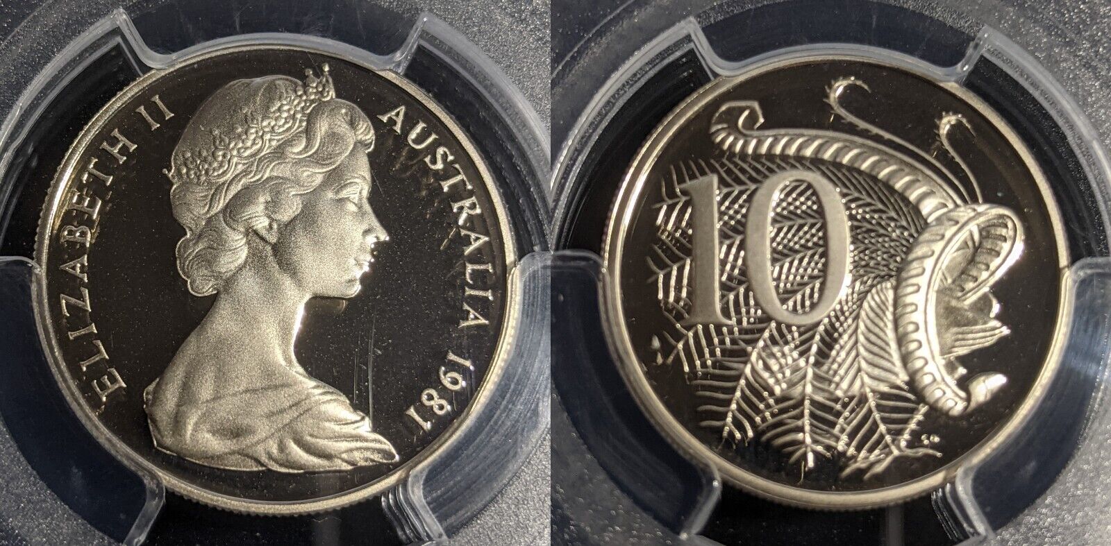 1981 Proof Ten Cent 10c Australia PCGS PR68DCAM FDC UNC #2918