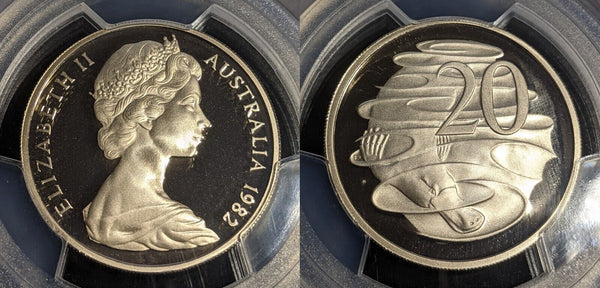 1982 Proof Twenty Cent 20c Australia PCGS PR69DCAM FDC UNC #2920