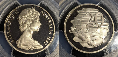 1982 Proof Twenty Cent 20c Australia PCGS PR69DCAM FDC UNC #2920