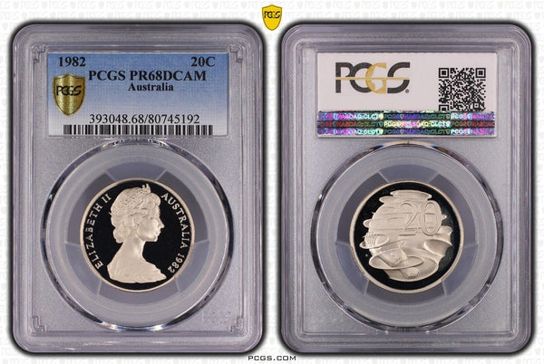 1982 Proof Twenty Cent 20c Australia PCGS PR69DCAM FDC UNC #2920