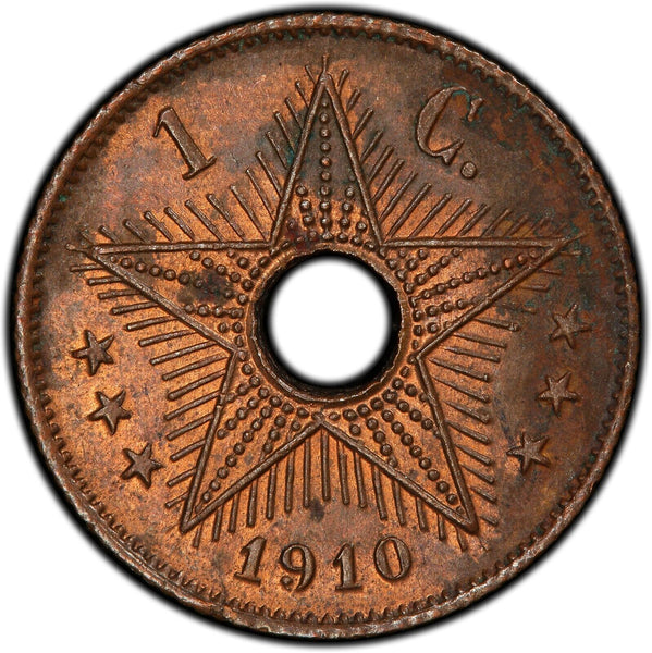 Belgain Congo 1910 One Centime PCGS UNC Details #2944