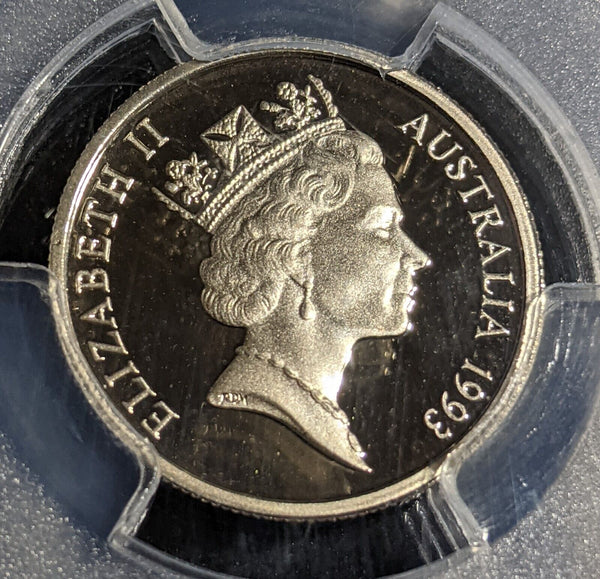 1993 Proof Five Cent 5c Australia PCGS PR70DCAM FDC UNC #2947