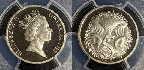 1998 Proof Five Cent 5c Australia PCGS PR70DCAM FDC UNC #2950