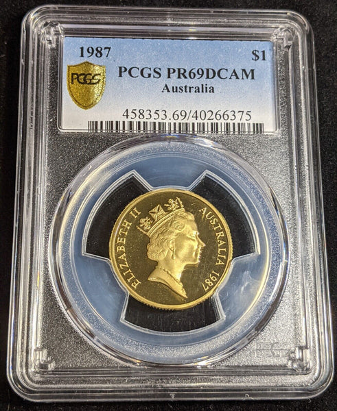 1987 Proof One Dollar $1 Australia PCGS PR69DCAM FDC UNC #2951