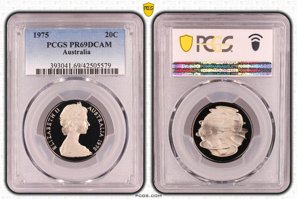 1975 Proof Twenty Cent 20c Australia PCGS PR69DCAM FDC UNC #2959