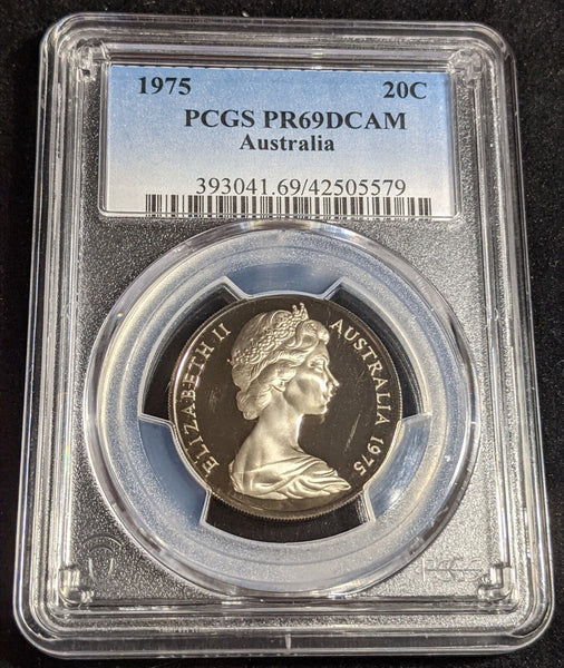 1975 Proof Twenty Cent 20c Australia PCGS PR69DCAM FDC UNC #2959