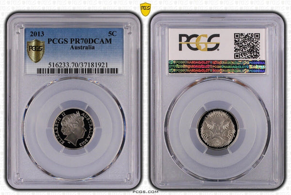 2013 Proof Five Cent 5c Australia PCGS PR70DCAM FDC UNC #2962