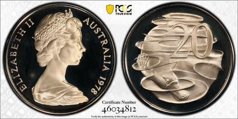 1978 Proof Twenty Cent 20c Australia PCGS PR68DCAM FDC UNC #2960