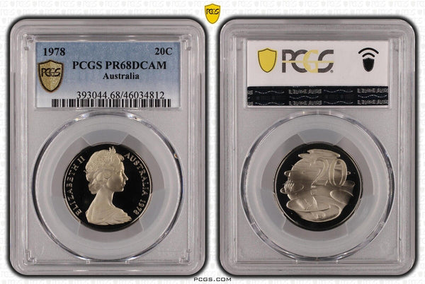 1978 Proof Twenty Cent 20c Australia PCGS PR68DCAM FDC UNC #2960