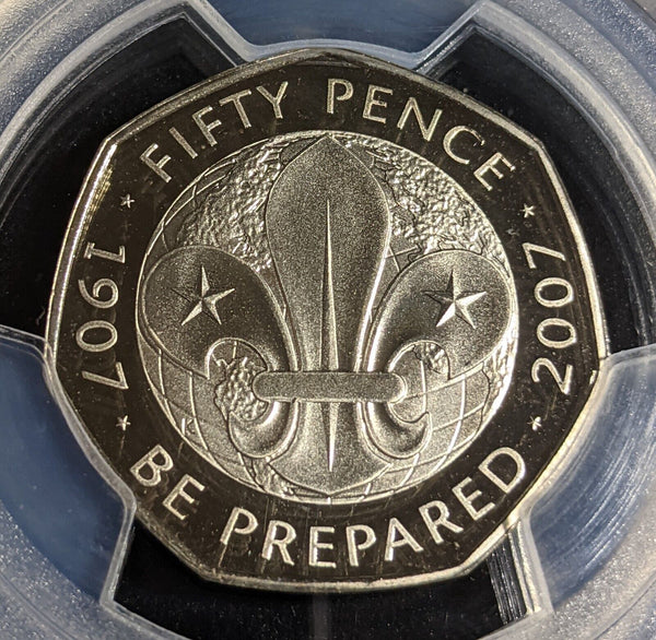 Great Britain 2007 Proof Fifty Pence 50p Scouting Ann. S-H17 PCGS PR69DCAM #2964