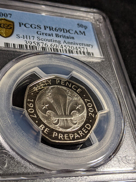 Great Britain 2007 Proof Fifty Pence 50p Scouting Ann. S-H17 PCGS PR69DCAM #2964