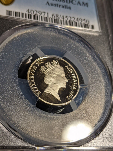 1992 Proof Five Cent 5c Australia PCGS PR68DCAM FDC UNC #2968