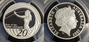 2007 Proof Silver Twenty Cent 20c Surf Lifesaver Australia PCGS PR69DCAM #2971