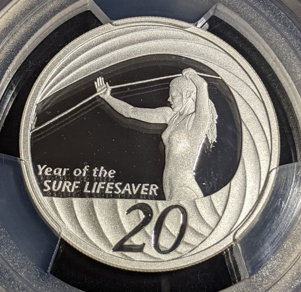 2007 Proof Silver Twenty Cent 20c Surf Lifesaver Australia PCGS PR69DCAM #2971