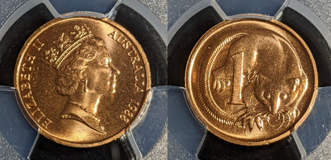 1988 One Cent 1c Australia PCGS MS66 GEM UNC #2977
