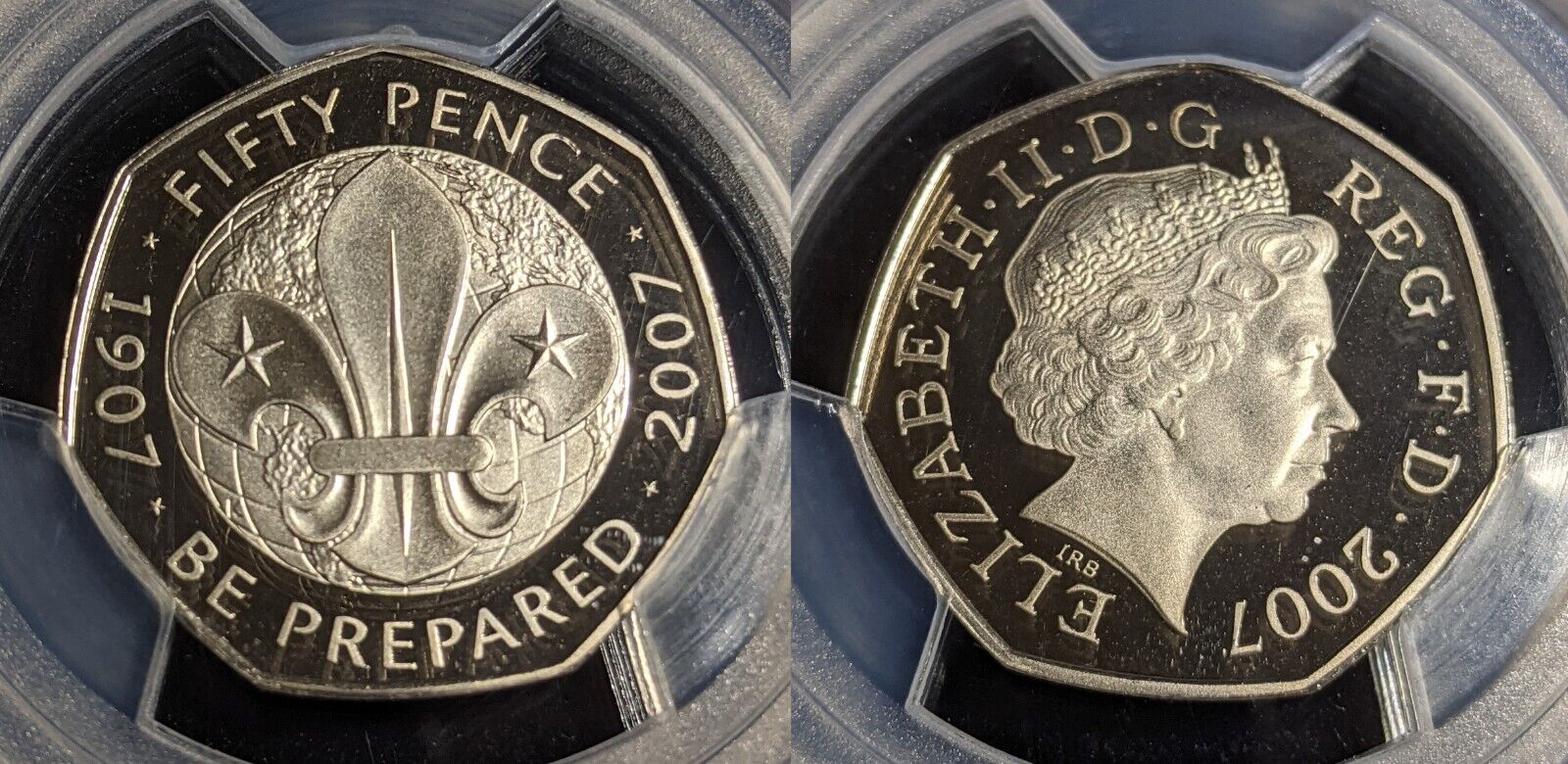 Great Britain 2007 Proof Fifty Pence 50p Scouting Ann. S-H17 PCGS PR69DCAM #2981