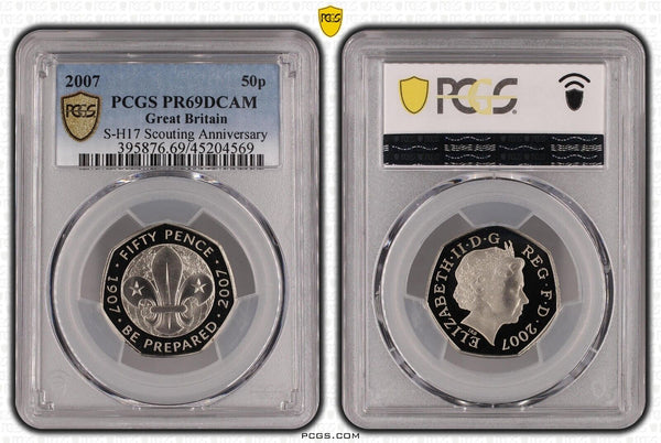 Great Britain 2007 Proof Fifty Pence 50p Scouting Ann. S-H17 PCGS PR69DCAM #2981