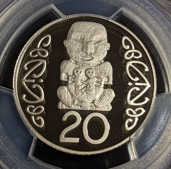 New Zealand 2005 Proof Twenty Cent 20c PCGS PR70DCAM FDC UNC POP 1/0 #2985