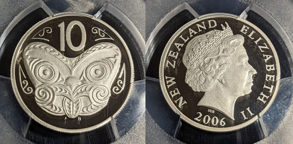 New Zealand 2006 Proof Ten Cent 10c PCGS PR70DCAM FDC UNC POP 1/0 #2984