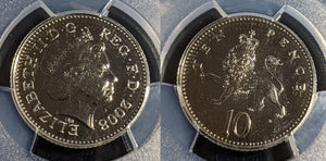 Great Britain 2008 Ten Pence 10p S-F5 PCGS MS65 GEM UNC #2987