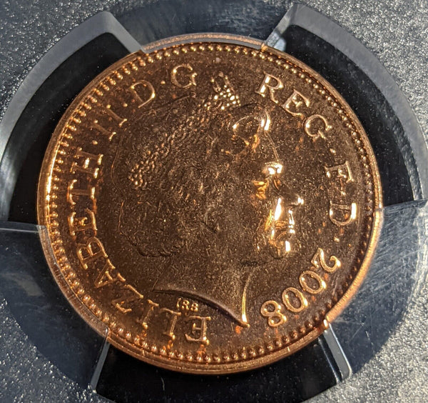 Great Britain 2008 One Pence 1P S-B5 PCGS MS67RD FDC GEM UNC #2989
