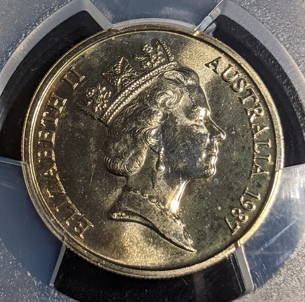 1987 Ten Cent 10c Australia PCGS MS67 FDC GEM UNC #2991