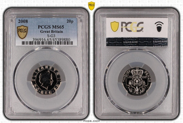 Great Britain 2008 Twenty Pence 20p S-G3 PCGS MS65 GEM UNC #2990