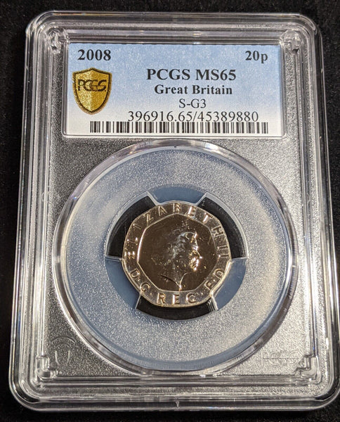 Great Britain 2008 Twenty Pence 20p S-G3 PCGS MS65 GEM UNC #2990