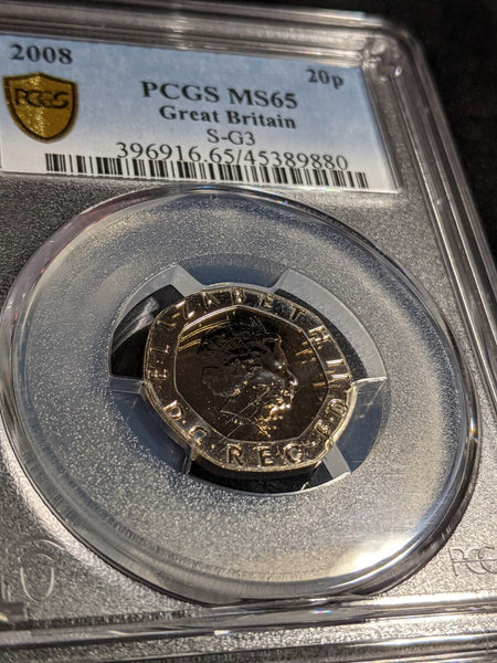 Great Britain 2008 Twenty Pence 20p S-G3 PCGS MS65 GEM UNC #2990