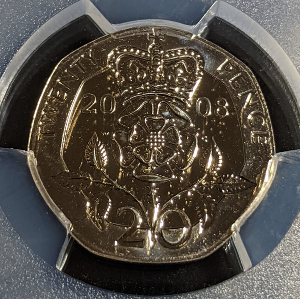 Great Britain 2008 Twenty Pence 20p S-G3 PCGS MS65 GEM UNC #2990