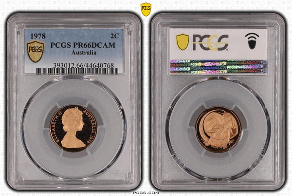 1978 Proof Two Cent 2c Australia PCGS PR66DCAM GEM UNC #2997