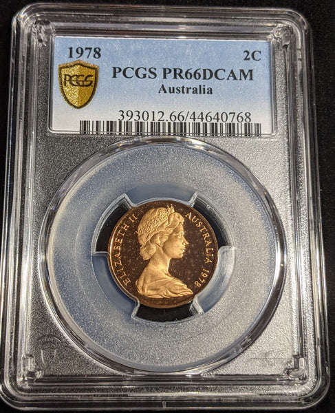 1978 Proof Two Cent 2c Australia PCGS PR66DCAM GEM UNC #2997