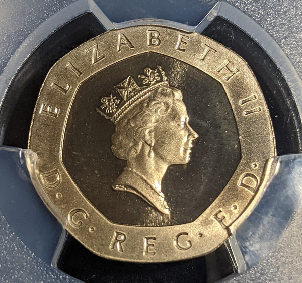 Great Britain 1986 Proof Twenty Pence 20p S-G2 PCGS PR69DCAM FDC UNC #2995
