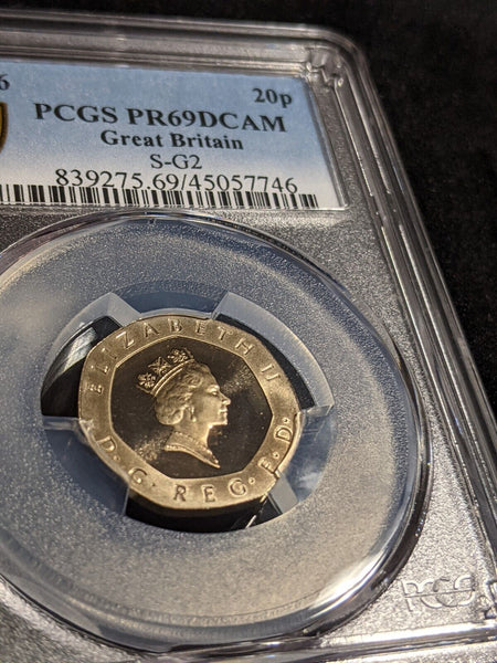 Great Britain 1986 Proof Twenty Pence 20p S-G2 PCGS PR69DCAM FDC UNC #2995