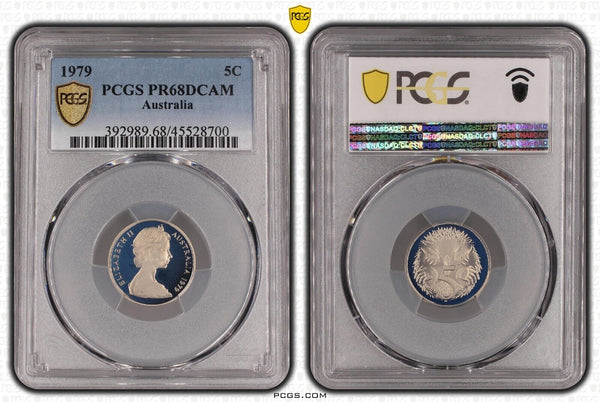 1979 Proof Five Cent 5c Australia PCGS PR68DCAM FDC UNC #2998