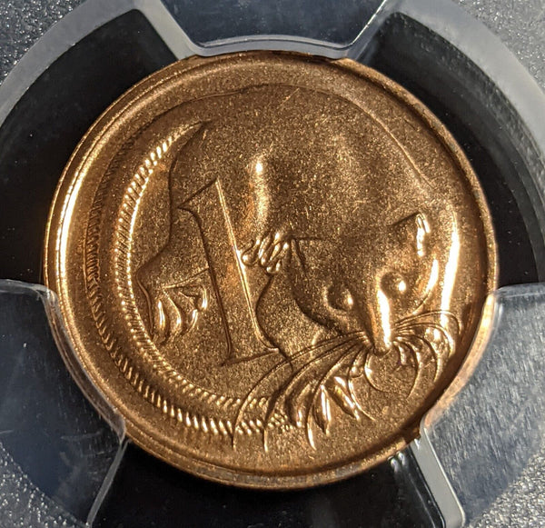 1988 One Cent 1c Australia PCGS MS65RD GEM UNC #2999