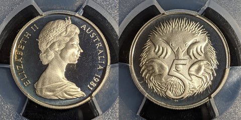 1981 Proof Five Cent 5c Australia PCGS PR68DCAM FDC UNC #2992