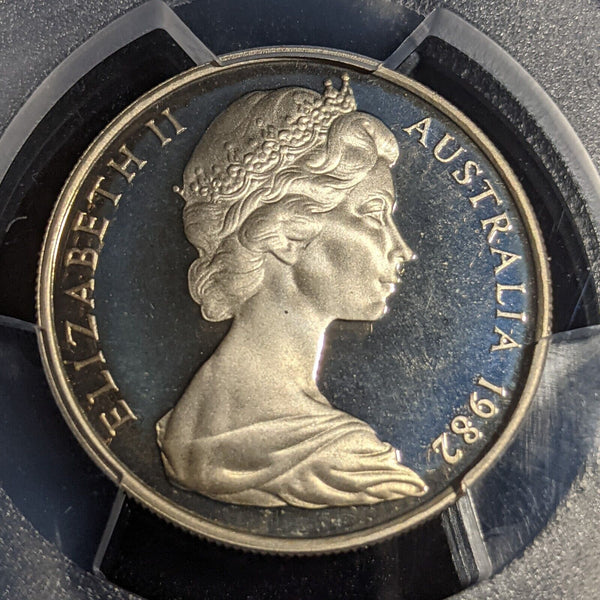 1982 Proof Ten Cent 10c Australia PCGS PR68DCAM FDC UNC #3005