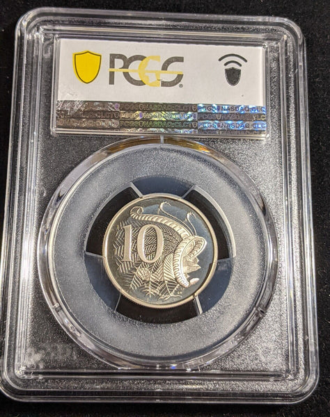 1982 Proof Ten Cent 10c Australia PCGS PR68DCAM FDC UNC #3005