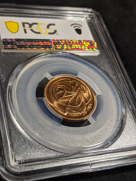 1986 Two Cent 2c Australia PCGS MS66RD GEM UNC #3028