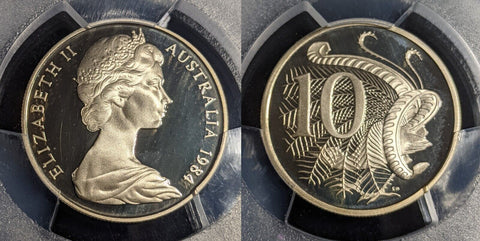 1984 Proof Ten Cent 10c Australia PCGS PR68DCAM FDC UNC #3030