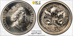1988 Five Cent 5c Australia PCGS MS67 FDC GEM UNC #3035