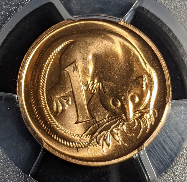 1986 One Cent 1c Australia KM-78 PCGS MS66RD GEM UNC #3032