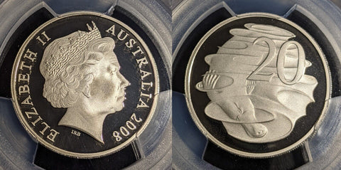 2008 Proof Twenty Cent 20c Australia PCGS PR69DCAM FDC UNC #3037